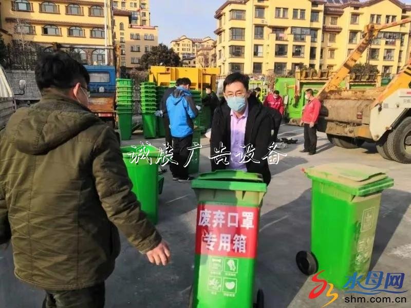 招遠(yuǎn)市區(qū)設(shè)置50個(gè)垃圾分類亭廢棄口罩專用垃圾箱