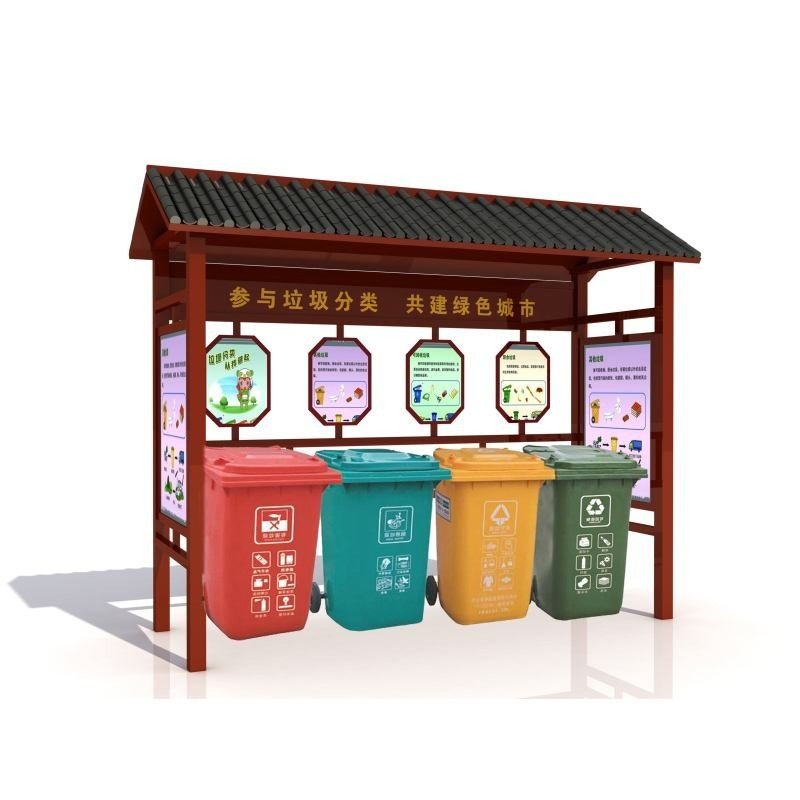 湖北武漢四大分類垃圾亭多少錢-維護(hù)方便